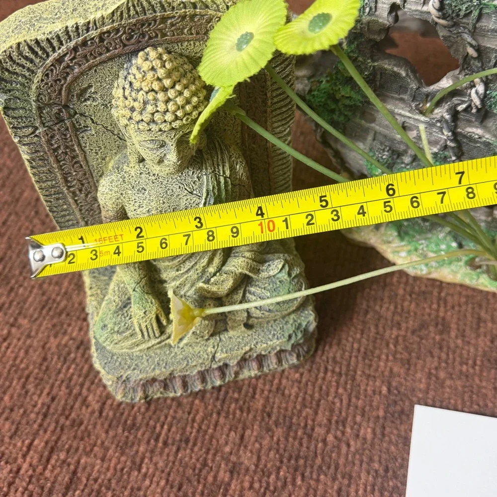Buddha Statue and Ancient Temple Ruins Aquarium Decorations 3 Piece Set